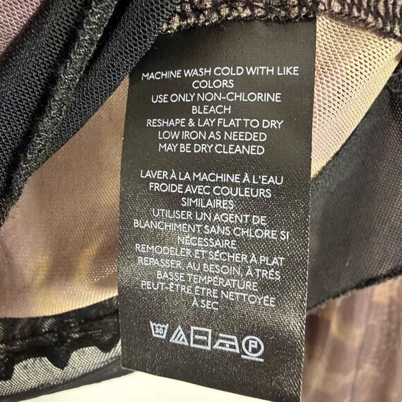 Urban Outfitters Mesh Sheer Lace Layering Top Shirt Fitted Large Stretchy Fall - Picture 6 of 9